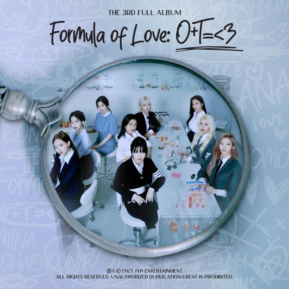 paroles TWICE Formula of Love: O+T=˂3