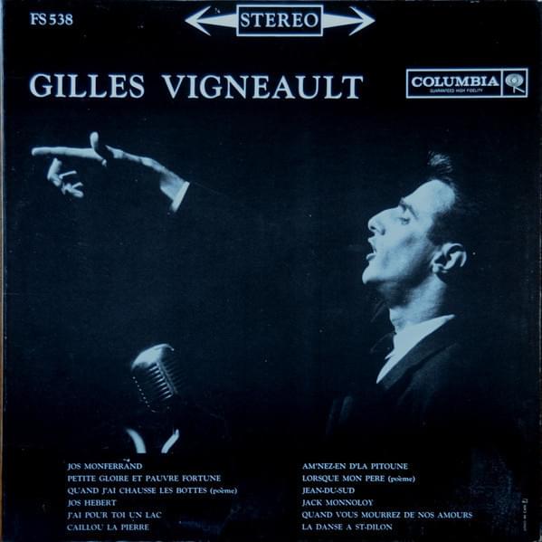 paroles Gilles Vigneault Jean du Sud